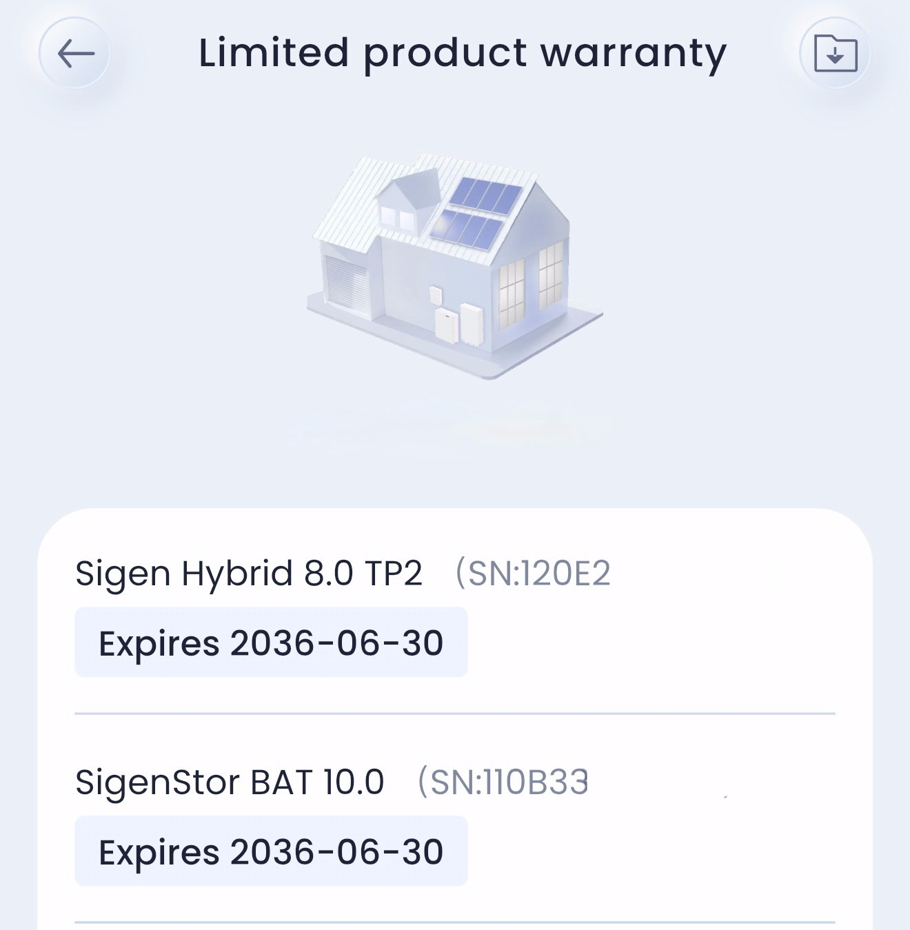 Status garansi produk termonitor real-time di aplikasi mySigen